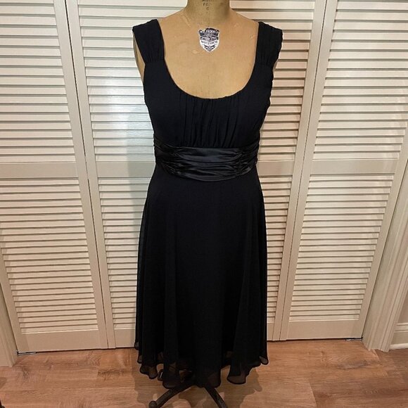 CONNECTED APPAREL Dress Black Midi Size 12 - Picture 1 of 8